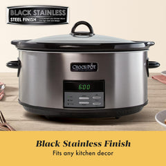 Crock-Pot digital control panel display showing timer for precise cooking