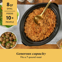 Crock-Pot stoneware ceramic insert close-up highlighting durable nonporous surface