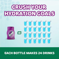 Crush bottle next to a standard water bottle to show compact travel-friendly benefit