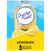 Crystal Light frente del empaque mostrando cantidad y sabor, útil para comprar