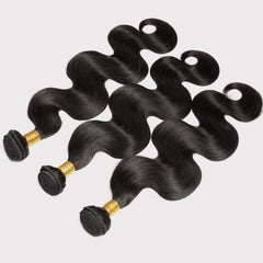 CSCHS texture close-up of body wave strands showing soft waves and natural shine for styling