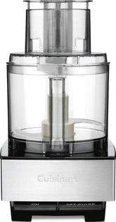 Cuisinart front view showing stainless steel body and 14-cup bowl offering durable capacity
