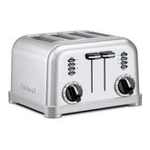 Cuisinart vista frontal de la tostadora en acero, elegante y duradera
