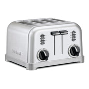 Cuisinart vista frontal de la tostadora en acero, elegante y duradera