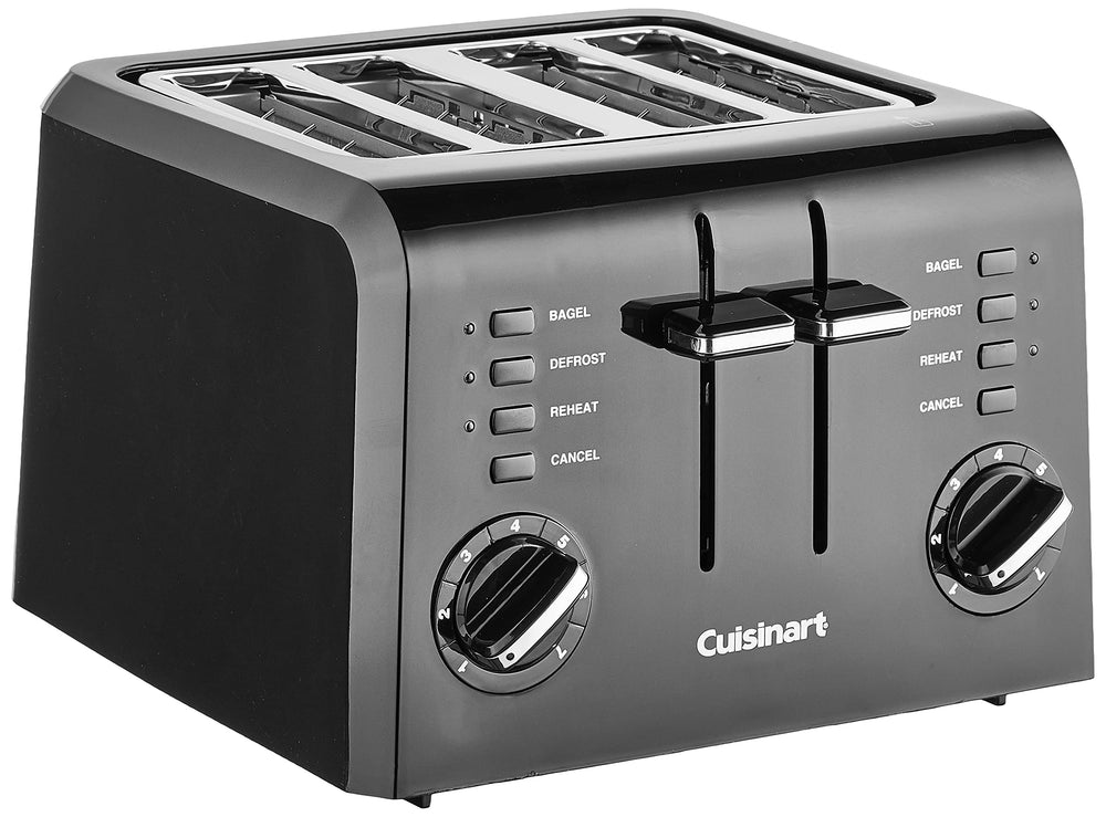 Cuisinart front view of compact toaster showing clean profile and space-saving design benefit