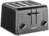 Cuisinart front view of compact toaster showing clean profile and space-saving design benefit