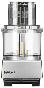 Cuisinart vista frontal cromada con diseño robusto y ahorro de tiempo