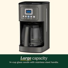 Cuisinart gold-tone permanent filter detail that reduces waste and maintains flavor