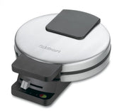 Cuisinart waffle maker front view showing stainless finish and compact design for style