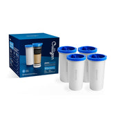 Culligan front packaging shows four replacement filters and benefits