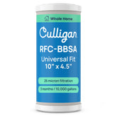 Culligan RFC-BBSA front view showing cartridge and fit, clear water protection