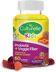 Culturelle empaque frontal de gomitas berry mostrando cantidad y beneficio digestivo