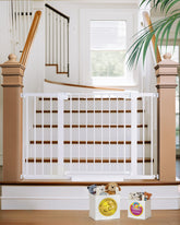 Cumbor front view assembled gate showing sturdy metal frame for home safety