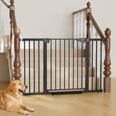 Cumbor front view gate installed, provides sturdy safety barrier