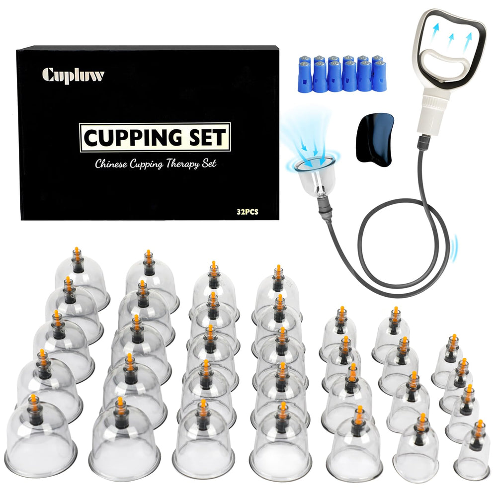 Cupluw ventosa frontal del pack mostrando todos los componentes y beneficios