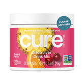 Cure Hydration front box showing Tropical Punch 28 servings and benefits