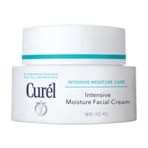 Curel crema facial frasco frontal mostrando diseño y confianza