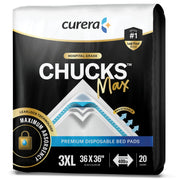 Curera Chucks MAX front packaging showing 20-count and XXX-Large size benefit