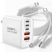 Curvologys front view charger showing 5 ports and compact design for tidy charging