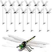 Cushry pack frontal de 12 libélulas 3D mostrando colores realistas y variedad