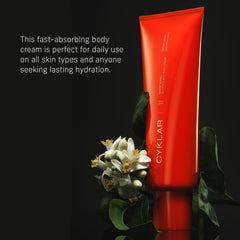 CYKLAR cream texture smear showing non-greasy, fast-absorbing finish