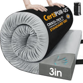 CYMULA mattress pad front view showing full sleeping surface and comfort