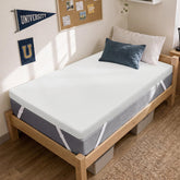Czpalo front view of the Twin XL topper showing smooth surface and improved comfort