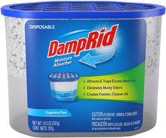 DampRid cristales blancos detalle que absorben humedad para eliminar olores