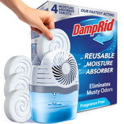 DampRid front view of closed unit showing compact design and quick setup benefit
