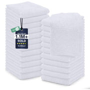 DAN RIVER front packaging showing 24-pack white wash cloths and value