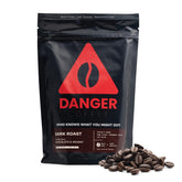 Danger Coffee front packaging showing mold-free seal and brand benefit