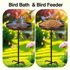 Daoeny aves usando la bañera mostrando su atractivo para la fauna