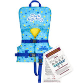 Dark Lightning front view of starfish life jacket showing bright pattern and secure fit