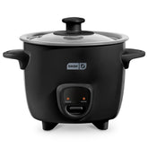 DASH mini front view showing compact cooker and simple controls for convenience
