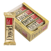 David empaque frontal de Fudge Brownie mostrando aporte alto de proteína