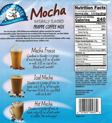DaVinci Gourmet vaso de frappé mocha listo para servir con textura cremosa