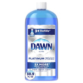 Dawn envase frontal Fresh Rapids mostrando el tamaño y beneficio de limpieza