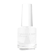 Dazzle Dry frasco frontal mostrando etiqueta y benefit de acabado brillante