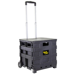 dbest products vista frontal del carrito mostrando capacidad y manejo cómodo