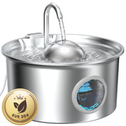 Dctrod vista frontal de la fuente de agua con diseño hemisférico y capacidad 2,6 L