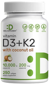 DEAL SUPPLEMENT frasco frontal mostrando 250 cápsulas y beneficio de conveniencia