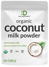 DEAL SUPPLEMENT front packaging showing 3lb container and unsweetened label for pantry convenience