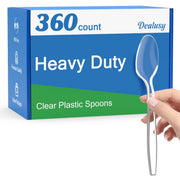Dealusy paquete frontal de 360 cucharas transparentes, práctico para eventos
