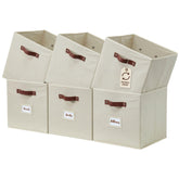 DECOMOMO frente del paquete de seis cajas para estantería, almacenamiento ordenado