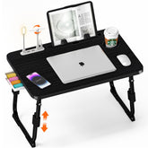 DECOSIS front view of adjustable lap desk showing stable desktop and frame benefit