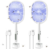 DEEZEE front view of two racked zappers showing compact set and base for charging benefit