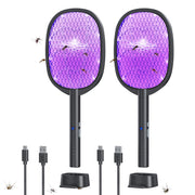 DEEZEE front view of racket showing LED and ergonomic handle for easy control