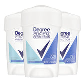 Degree Clinical pack frontal mostrando las tres unidades y su beneficio de reserva
