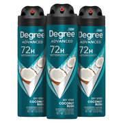 Degree Coconut Rush frontal del envase mostrando el diseño y beneficio de larga protección