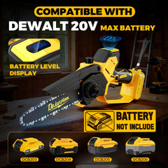 DEJUNPIOOL with 6-inch and 8-inch guide bars and spare chains for versatile cutting